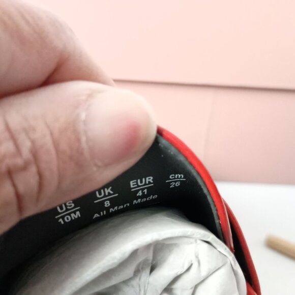 Sarto Franco Sarto Eden Red Patent Studded Penny Loafers Women Size 10 New - Picture 8 of 13